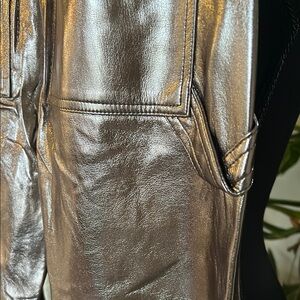 Metallic Silver Pants